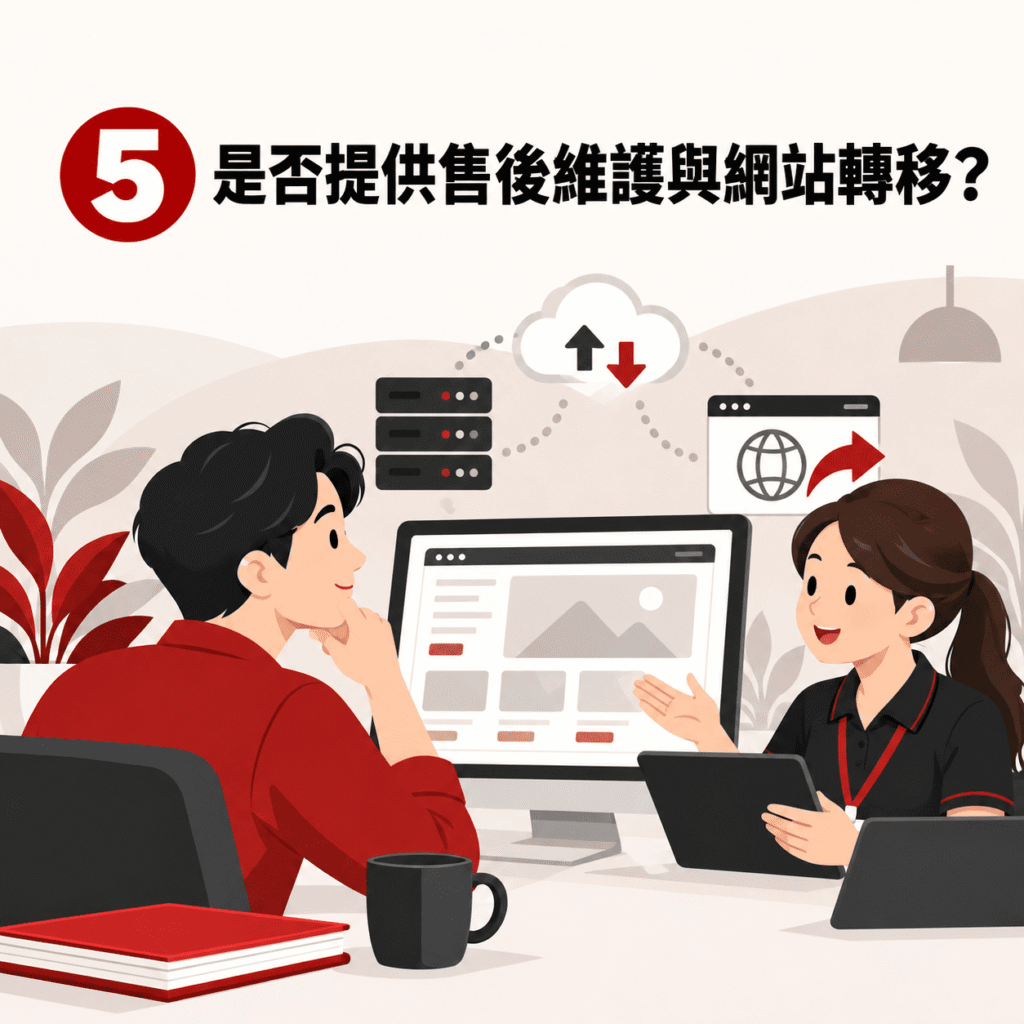 高雄網頁設計公司 05 售後維護與網站轉移
